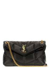 Black nappa leather small Puffer shoulder bag -  | Wise