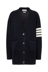 Midnight blue wool cardigan -  | Wise
