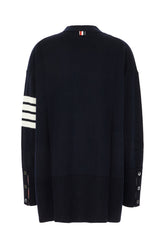 Midnight blue wool cardigan -  | Wise