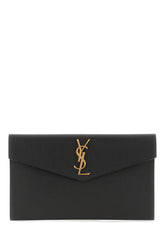 Black leather clutch -  | Wise