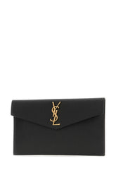 Black leather clutch -  | Wise