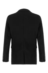 Black stretch nylon blazer -  | Wise