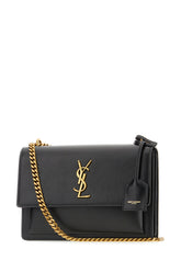 Black leather medium Sunset crossbody bag -  | Wise