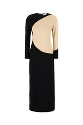 Abito in misto viscosa stretch bicolor -  | Wise