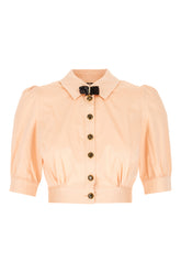 Peach poplin blouse -  | Wise