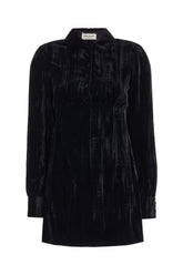 Abito chemisier in velluto nero -  | Wise