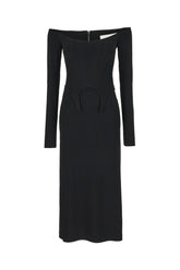 Abito in misto viscosa stretch nera -  | Wise