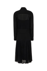 Black polyester shirt dress -  | Wise