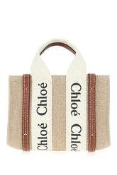 Borsa a mano Woody piccola in lino sabbia -  | Wise