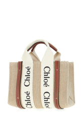 Borsa a mano Woody piccola in lino sabbia -  | Wise