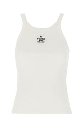 White stretch cotton top -  | Wise