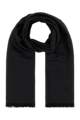 Black silk blend scarf -  | Wise