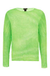 Fluo green mesh sweater -  | Wise