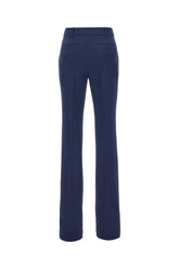 Navy blue triacetate blend pants -  | Wise
