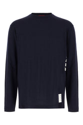 Navy blue stretch wool sweater -  | Wise