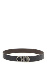Black leather reversible belt -  | Wise