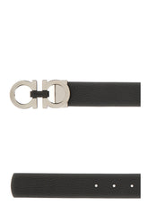 Black leather reversible belt -  | Wise