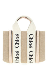 Borsa a mano Woody piccola in lino sabbia -  | Wise
