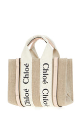 Borsa a mano Woody piccola in lino sabbia -  | Wise