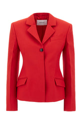 Red wool blazer -  | Wise
