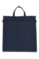 Midnight blu leather Go To shopping bag -  | Wise