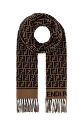 Embroidered wool blend scarf -  | Wise