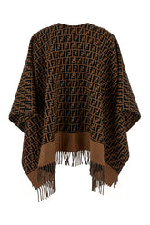Embroidered wool blend cape -  | Wise