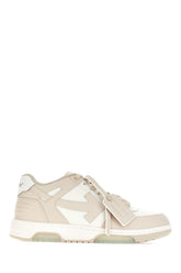 Two-tone leather and polyester Out Off Office sneakers -  | Wise