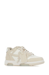 Two-tone leather and polyester Out Off Office sneakers -  | Wise