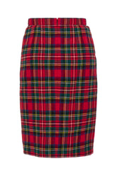 Embroidered wool blend skirt -  | Wise