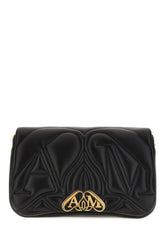 Black nappa leather Seal shoulder bag -  | Wise