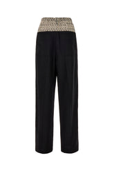 Black wool blend pant -  | Wise