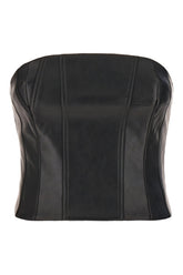 Black synthetic leather top -  | Wise