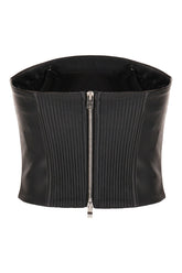 Black synthetic leather top -  | Wise