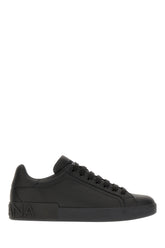Black leather Portofino sneakers -  | Wise
