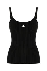 Black viscose blend top -  | Wise