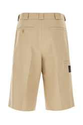 Cappuccino polyester blend bermuda shorts -  | Wise