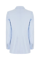 Light blue linen blend blazer -  | Wise