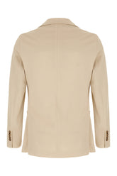 Sand stretch cotton blazer -  | Wise