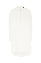 Abito chemisier oversize in misto viscosa avorio -  | Wise