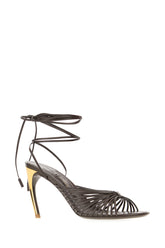 Chocolate leather sandals -  | Wise