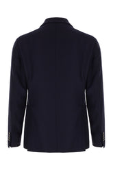 Midnight blue wool blend blazer -  | Wise