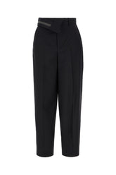 Black mohair blend Kid pants -  | Wise
