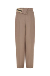 Dove grey mohair blend Kid pants -  | Wise