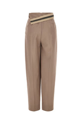 Dove grey mohair blend Kid pants -  | Wise