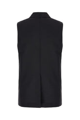 Black mohair blend sleeveless blazer -  | Wise
