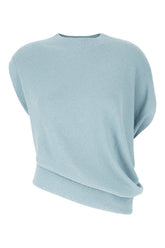 Powder blue viscose blend top -  | Wise