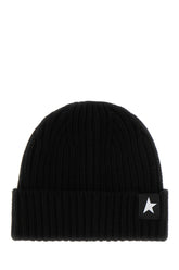Black wool Damian beanie hat -  | Wise