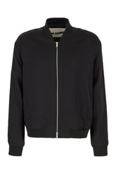 Black viscose blend bomber jacket -  | Wise