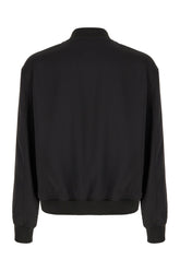 Black viscose blend bomber jacket -  | Wise